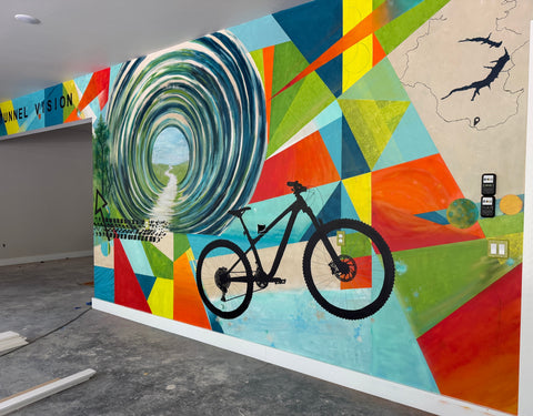Painting a Custom Mountain Bike Mural in Bella Vista, Arkansas: Behind the Scenes of “Tunnel Vision”