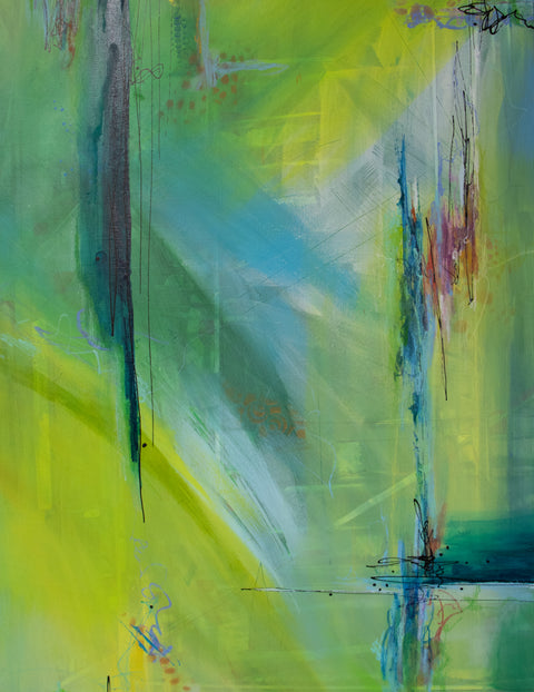 "Off To See The Wizard"20 x 60 Acrylic & Inks