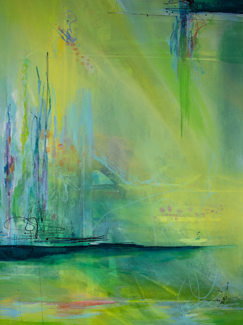 "Off To See The Wizard"20 x 60 Acrylic & Inks
