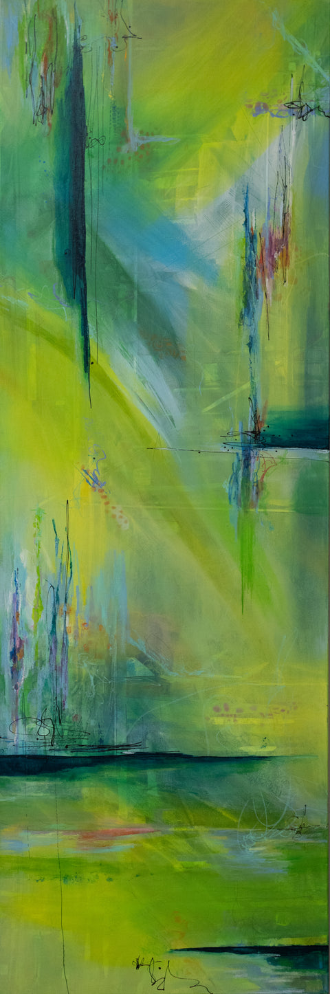 "Off To See The Wizard"20 x 60 Acrylic & Inks