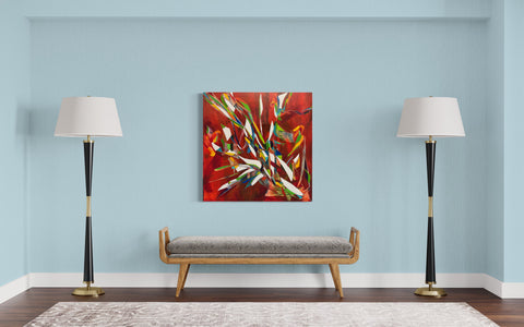 "Intersect" 36 x 36 Acrylic & Oil
