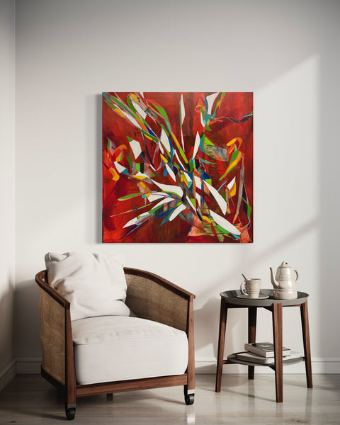 "Intersect" 36 x 36 Acrylic & Oil