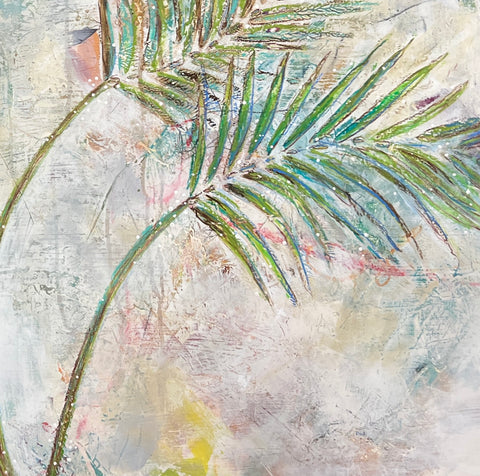 "Shroud Cay #2"24 x 36 Cold Wax & Oil on Cradle Board
