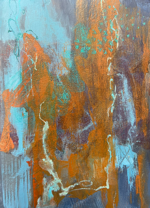 "Quiet Abyss" 5 x 7 mixed media on 90lb paper