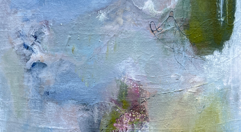 "Weightless Strength 3" 12 x 12 Mixed Media
