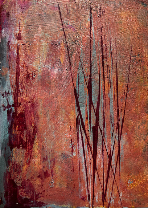 "Unseen Forces" 5 x 7 mixed media on 90lb paper