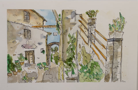 "Siena"8.5 x 5.5 Water Color and Ink On Water Color Paper